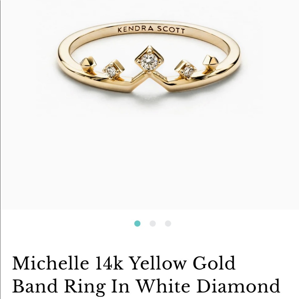 Kendra Scott Michelle 14k Gold Ring Size 8